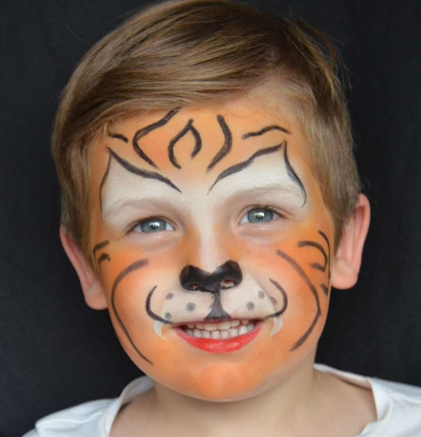 face painting simple lion